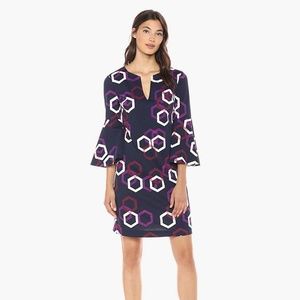 Trina Turk casual fun geometric print dress, size M.